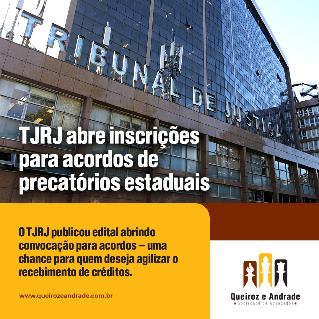 TJRJ abre inscrições para acordos de precatórios estaduais